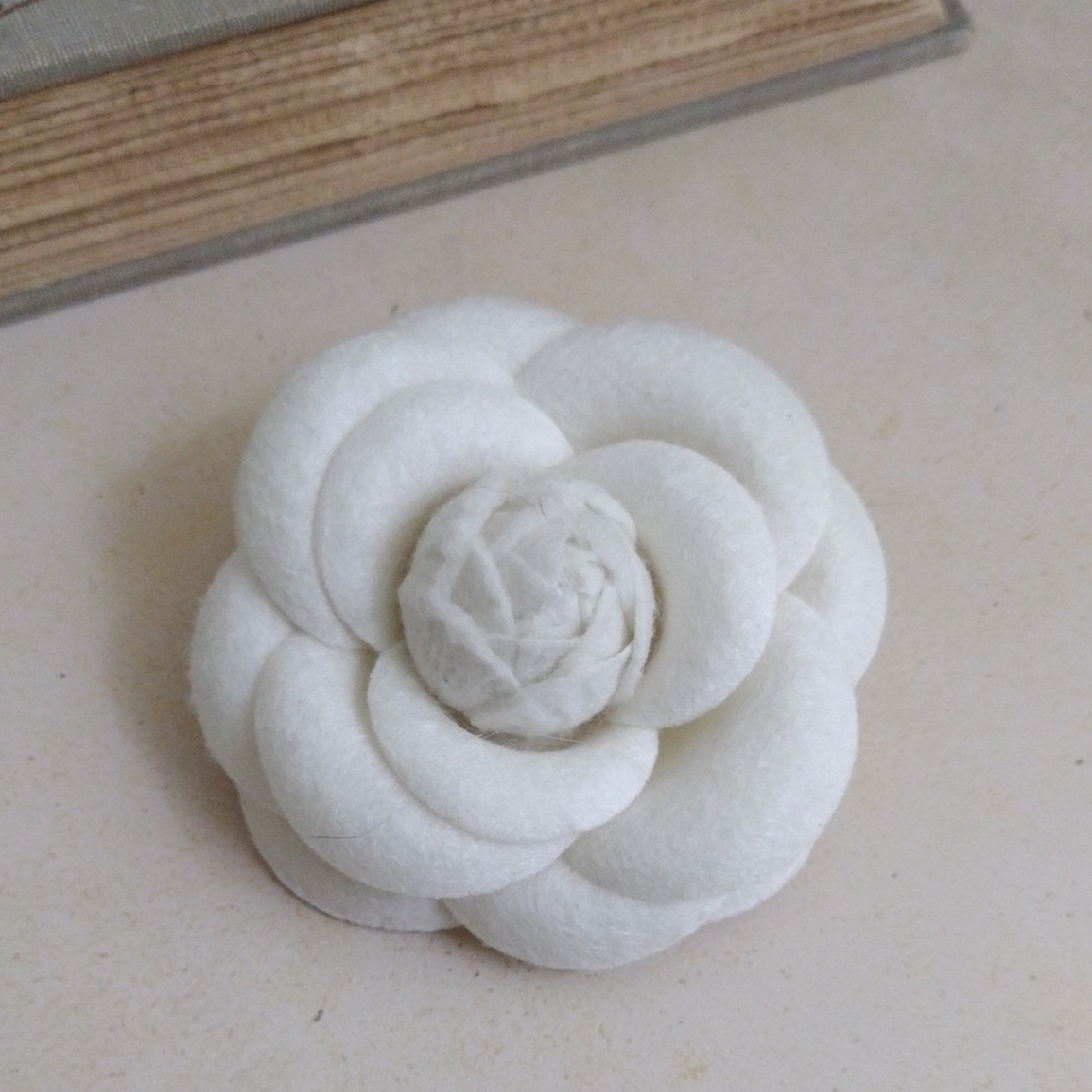 White Camellia Brooch